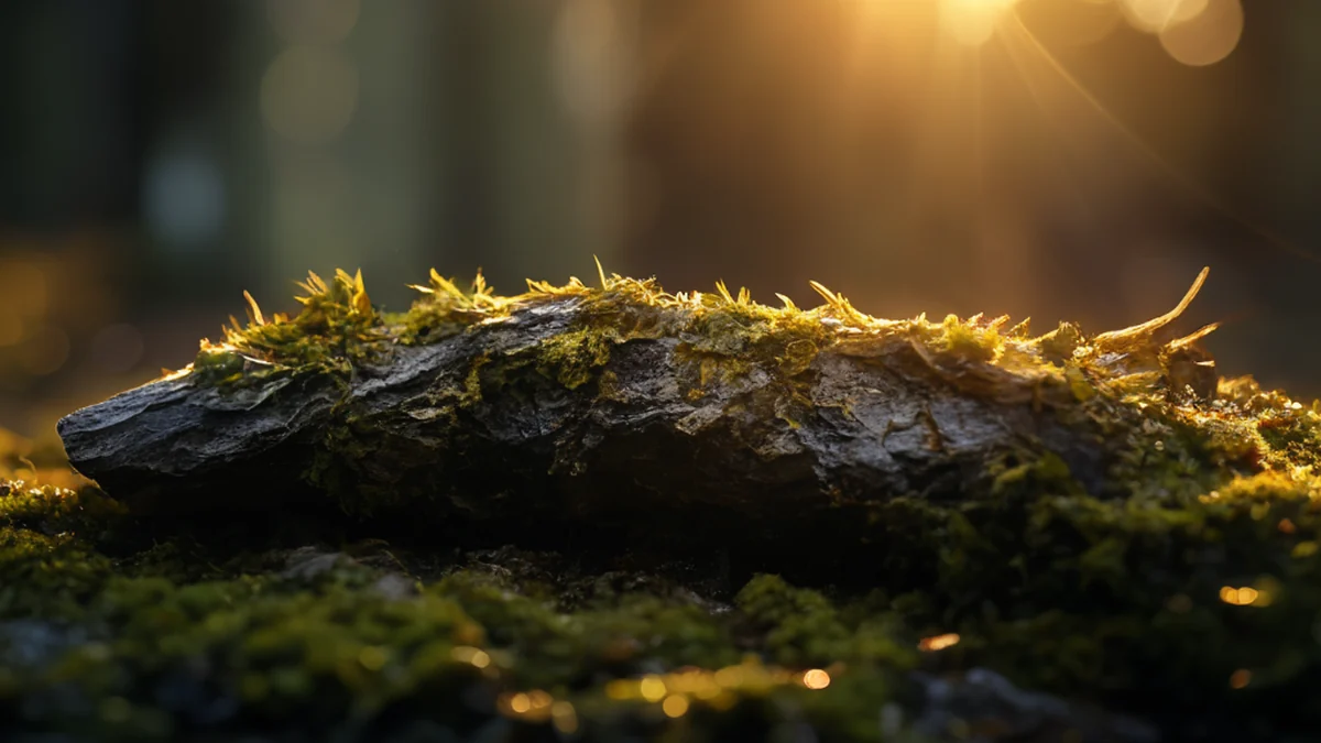 Eine Felszweige mit Lichen, zeigt natürliche Textur und Farbvarianz.
